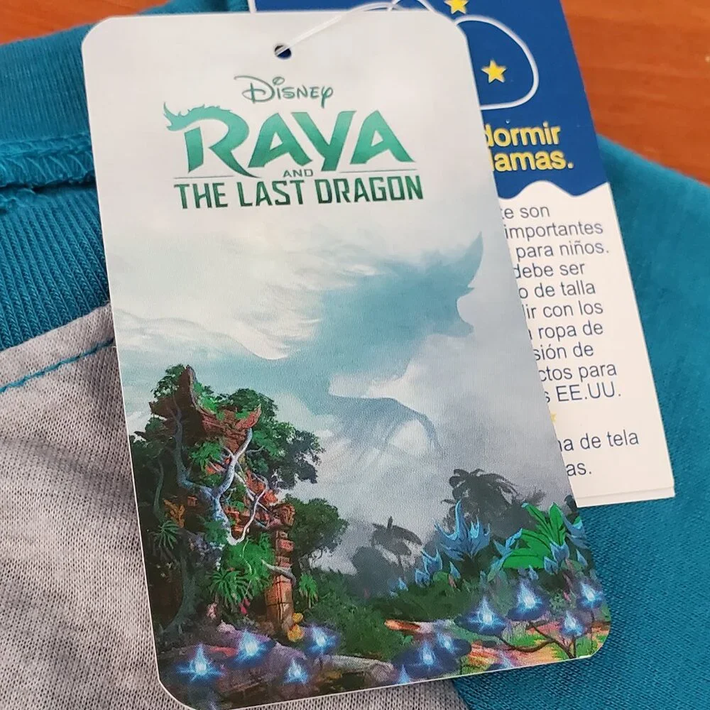 Raya & The Last Dragon Pajama Set Girls 3T Incl. Dyan a stuffed Ongi monkey